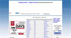 Desktop Screenshot of es.postalcodecountry.com