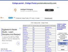Tablet Screenshot of es.postalcodecountry.com