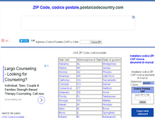 Tablet Screenshot of it.postalcodecountry.com